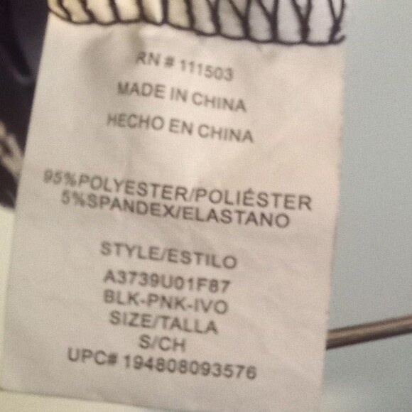 Lily Rose Small Dark Floral 'Emma' Dress-Skater-Elastic Scoop Neck-Tie Close - Picture 8 of 9